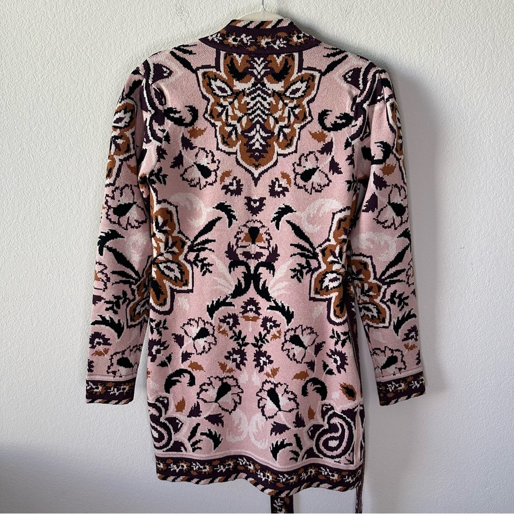 FARM RIO Glam Tapestry Knit Wrap Dress SZ S - Picture 8 of 10